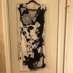 Lauren Ralph Lauren floral dress, navy and white